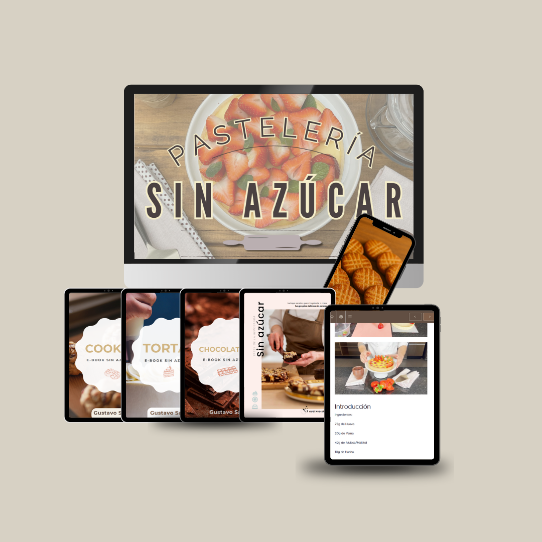 Curso de Pastelería Sin Azúcar + Bonos Libros Digitales de Regalo