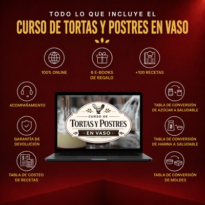 Curso Tortas y Postres en Vasos