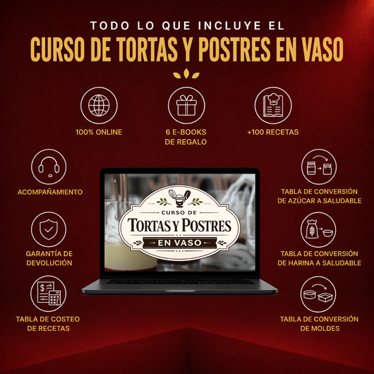 Curso Tortas y Postres en Vasos